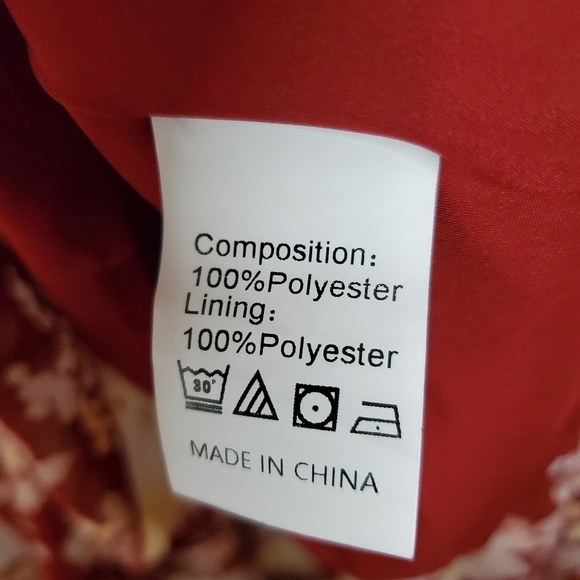 Womens Floral Boho Faux Wrap Midi Dress Size Small - Picture 11 of 16